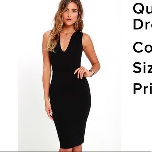 Lulu’s Bodycon black dress Sz Small